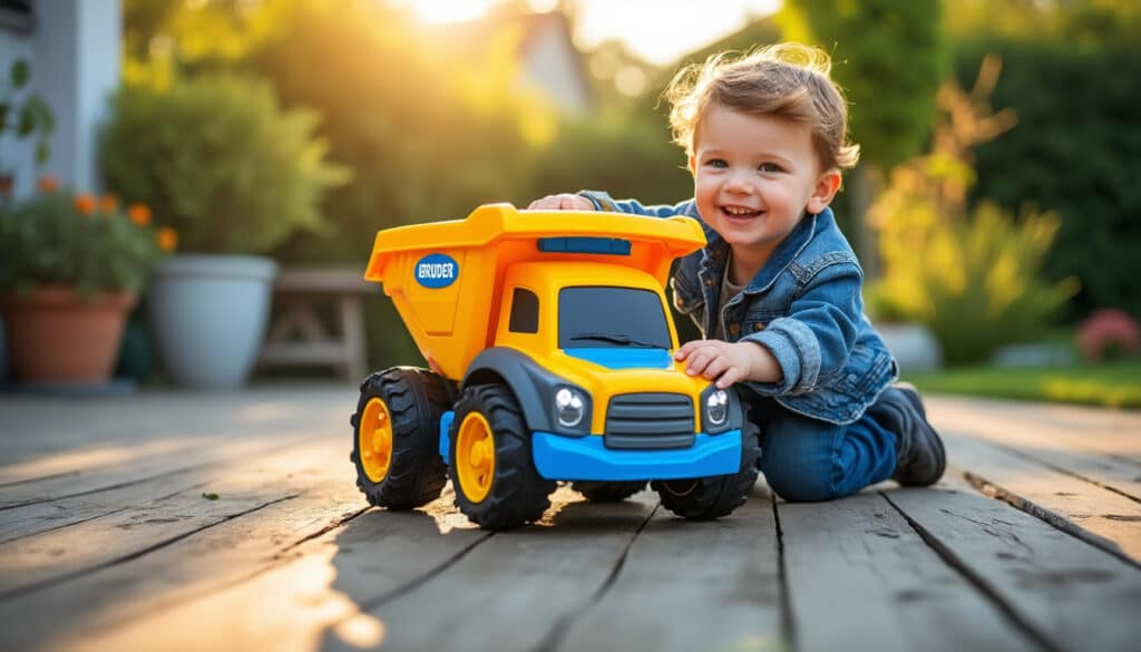 Camion Bruder toupie : jouet robuste et réaliste pour enfants