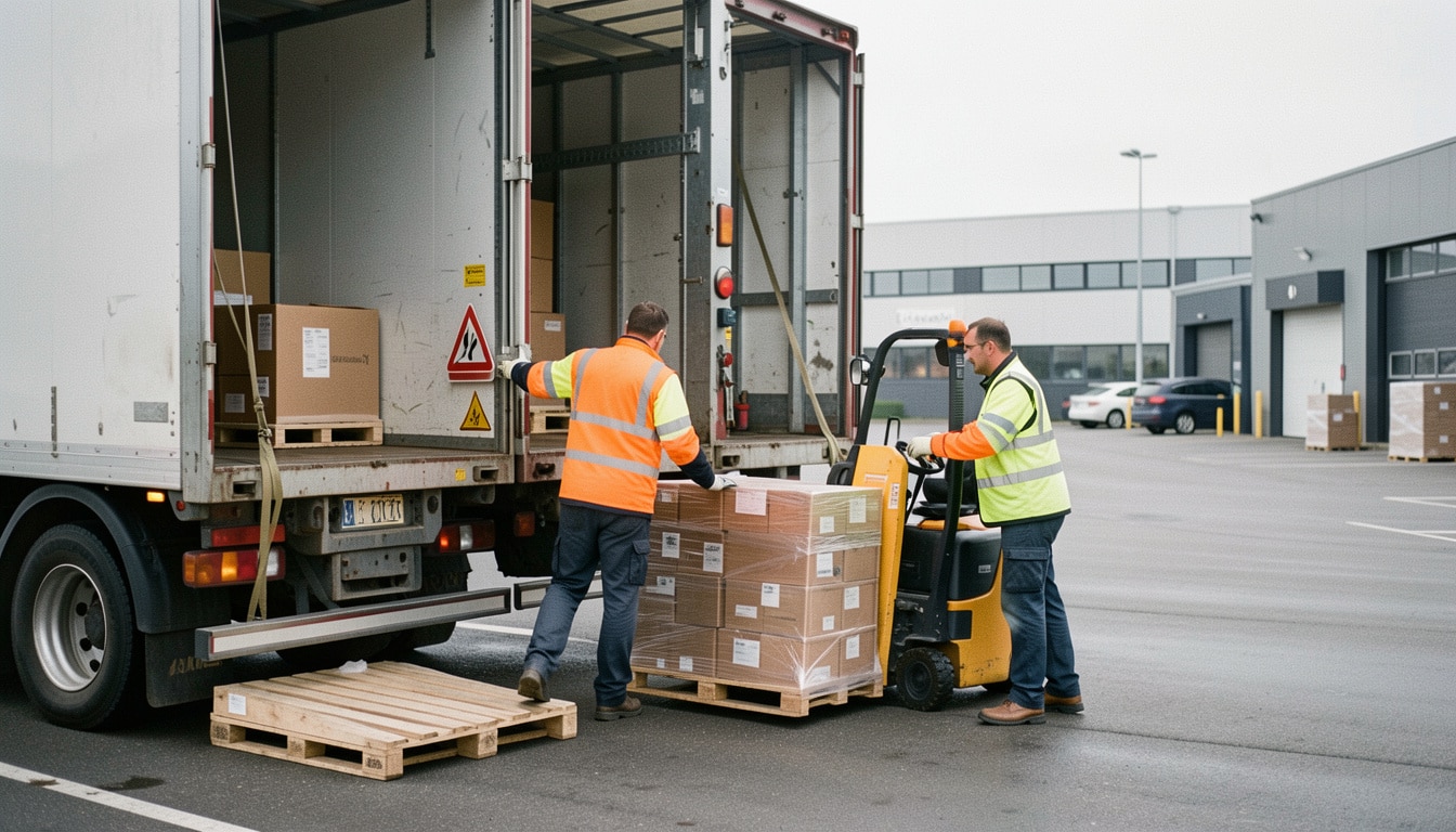 Chargement et déchargement des camions en sécurité