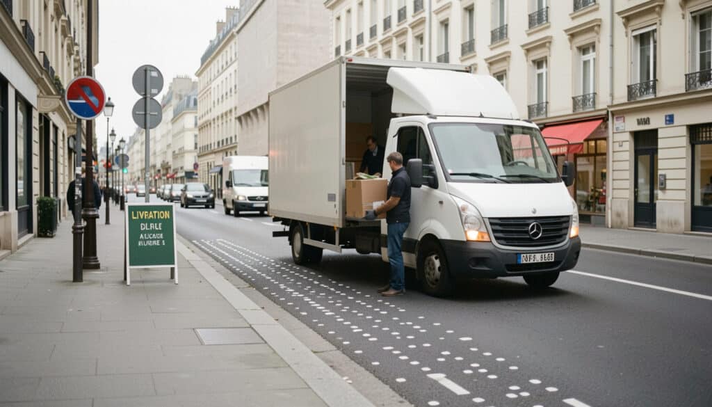 Places de livraison pointillées : règles et usage
