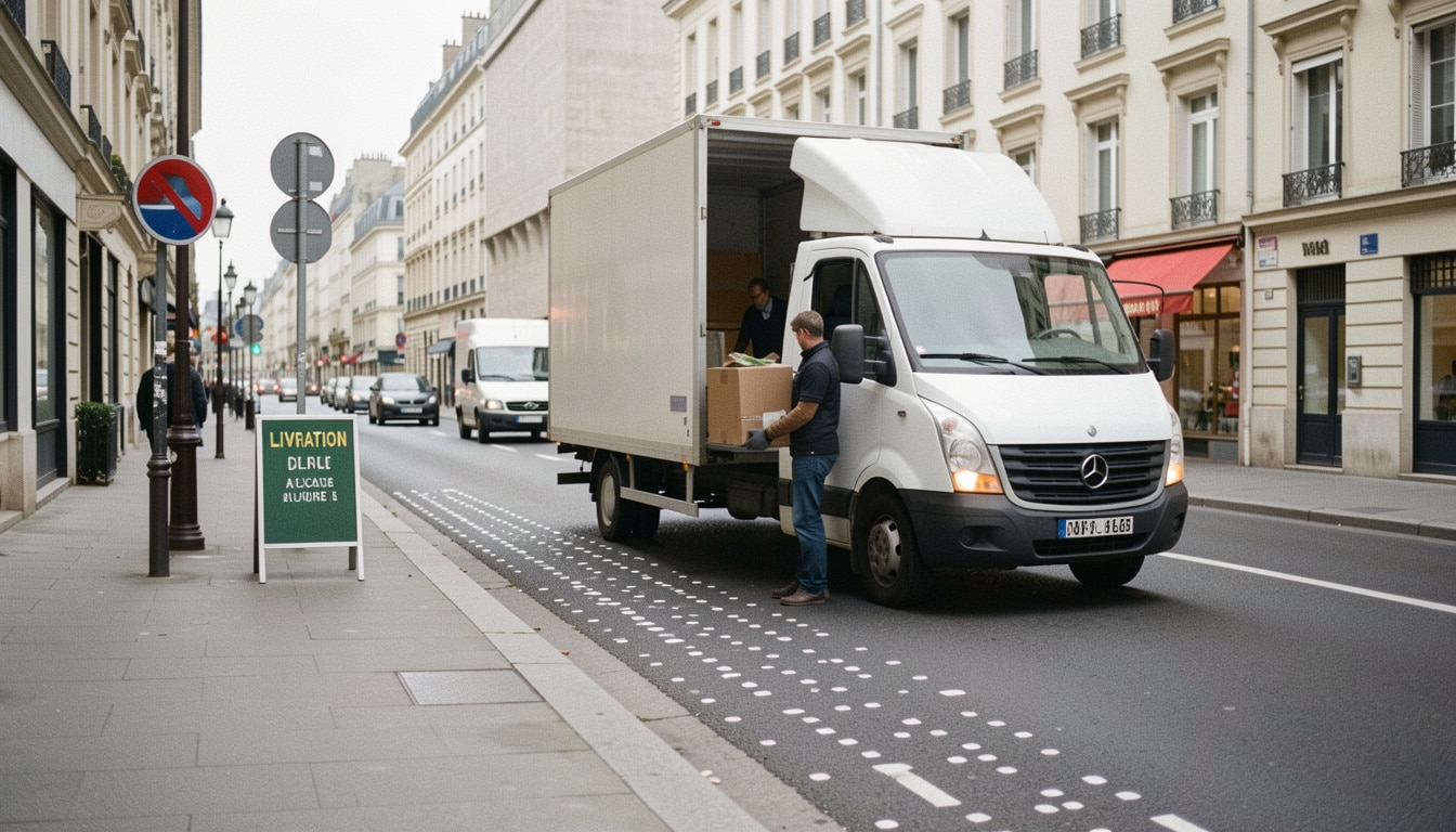 Places de livraison pointillées : règles et usage